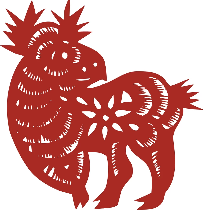 中国风中式传统喜庆民俗人物动物窗花剪纸插画边框AI矢量PNG素材【1350】